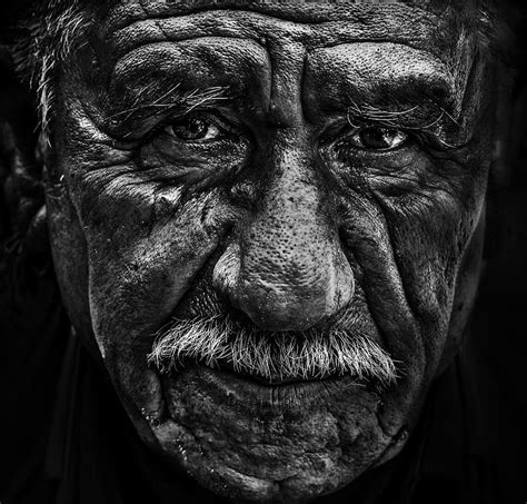 Close Man Face Grayscale Old Man Portrait Senior Omar Alnahi