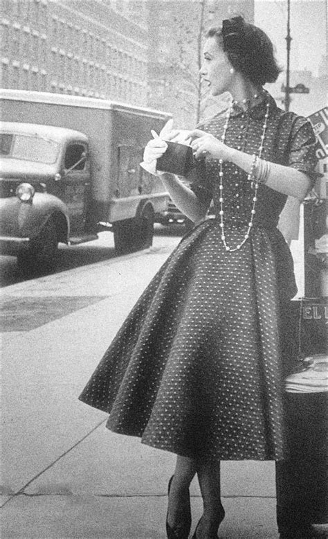 Polka Dot Dress 1954 50er Jahre Mode Vintage Mode Vintage Outfits
