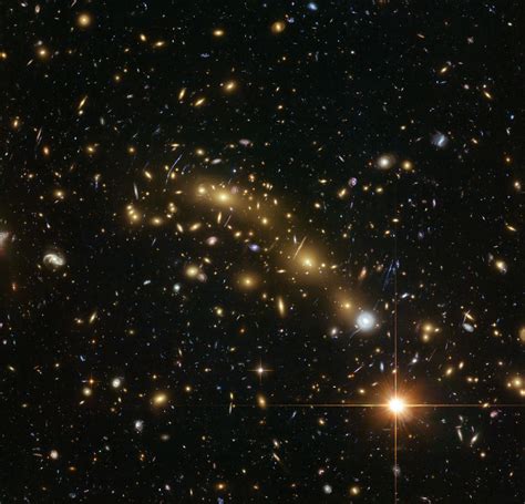 Esa Colour Image Of Galaxy Cluster Mcs J04161 2403