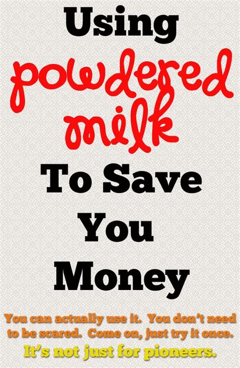 Food Storage Is Good For You Powdered Milk