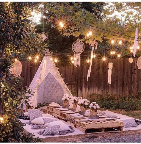Pin By Brionna Timmerman On Flower Walls Backyard Party Boho Birthday Party Boho Style Party