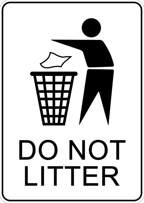 Please Dont Litter Sign Create Signs
