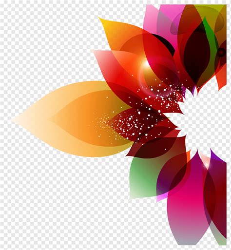 Color Flower Abstract Art Floral Design Colorful Background Floral