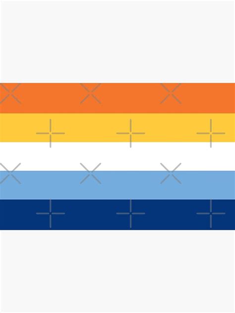 Aroace Flag Orange And Blue Aro Ace Aromantic Asexual Queer Pride