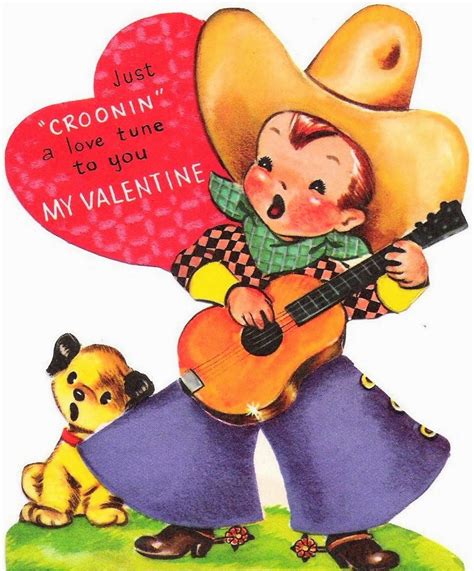 Pin By Joann Cottle On Vintage Valentines Cowboy Valentines Vintage