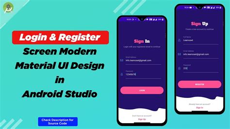 How To Create Modern Login And Register Screen In Android Studio