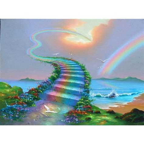 5d Diamond Painting Rainbow Stairway To Heaven Kit Bonanza Marketplace