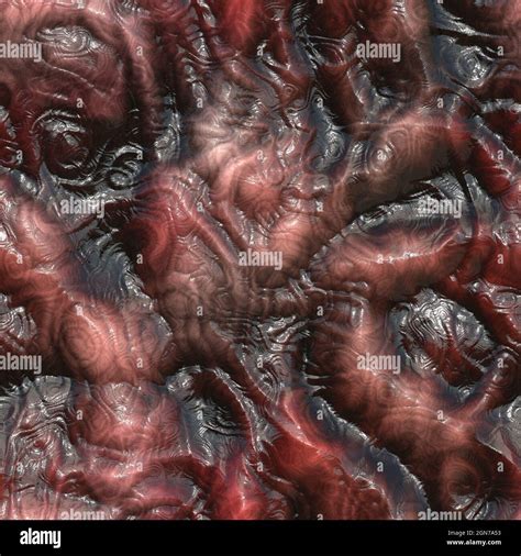 Disgusting Horror Seamless Tile Of Organic Intestine Guts Texture Stock
