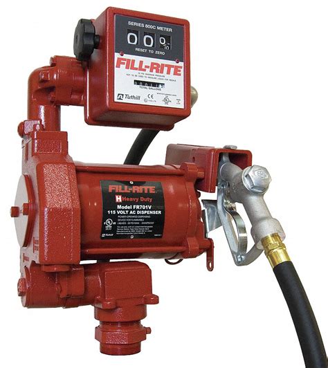 Fill Rite Pump With Meter Hose And Nozzle 20 Gpm Max Flow Rate Fuel