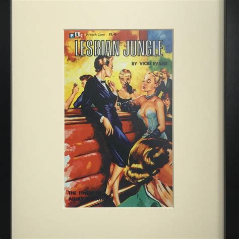 Lesbian Jungle Framed Print Pulp Fiction Wall Art Etsy