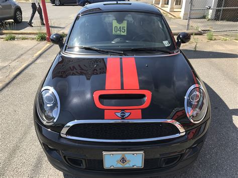2012 Mini Cooper Coupe With 3m1080 Gloss Dark Red Sport Stripes 3m1080