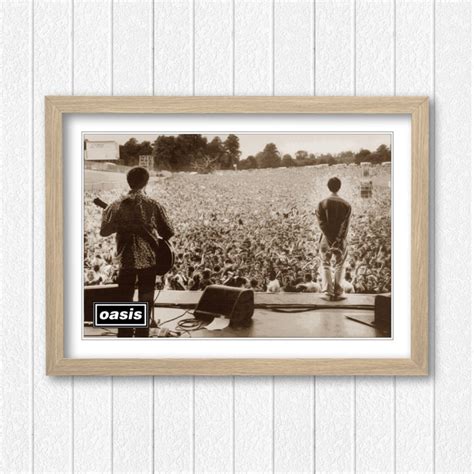 Oasis Pop Art Knebworth Concert Liam Gallagher Framed Wall Art Etsy
