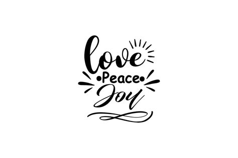 Love Peace Joy Lettering Quotes Graphic By Thechilibricks · Creative