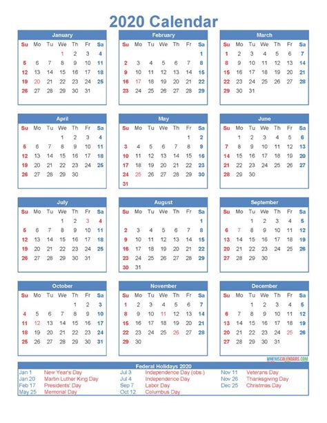 2021 12 Month Printable Calendar Free Free Printable 12
