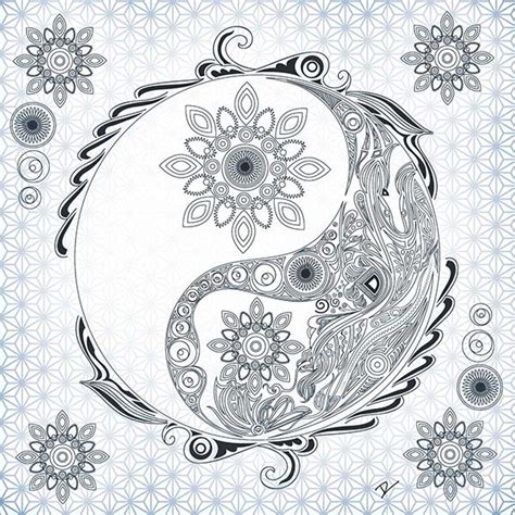 Coloring For Adults Kleuren Voor Volwassenen Yin Yang