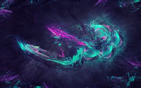 3840x2160 Resolution Purple Green And Black Abstract Painting Hd
