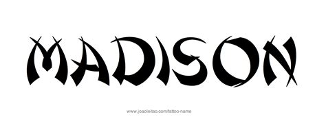 Madison Name Tattoo Designs