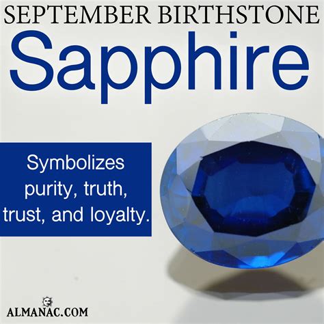 September Birthstone The Sapphire Birth Stones Chart September