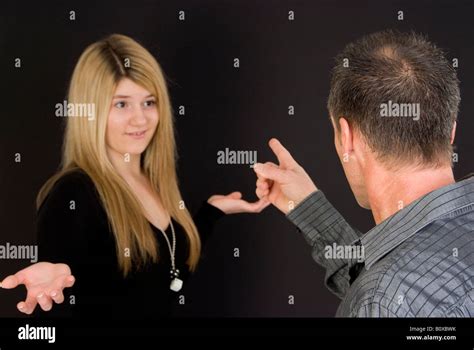 Father And Daughter Are Argue Stock Photo Alamy
