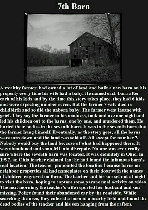 The 7th Barn Scary Story Scary Stories Scary Creepy Stories Creepy Ghost Stories