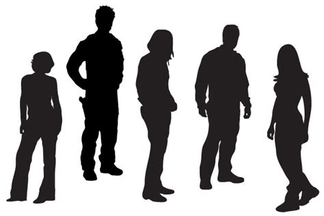 People Silhouettes Vector Download Free Vector Art Free Vectors