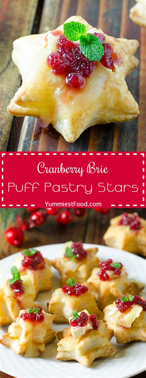 Christmas Cranberry Brie Puff Pastry Stars Recipe From Yummiest Food