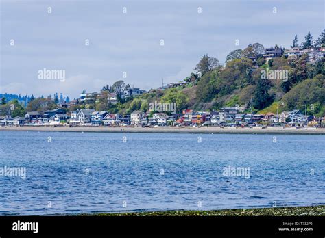 A View Of Waterfront Homes Along Three Tree Point In Burien Washington