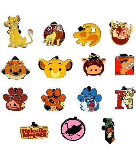 Lion King Themed 5 Disney Park Trading Pins Set Randomly Assorted