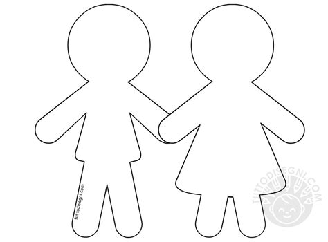 Sagoma Bambino E Bambina Che Si Tengono Per Mano TuttoDisegni Com