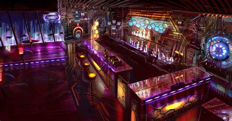 Sci Fi Bar Interior Imgur Cyberpunk Interior Cyberpunk City Sci Fi