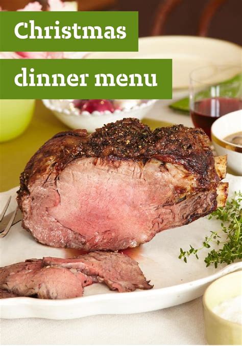 For a formal or elegant prime rib dinner look to appetizers such as goat cheese spread. Christmas Dinner Menu — Is Christmas dinner at your house this year? Are you thinking a tender ...