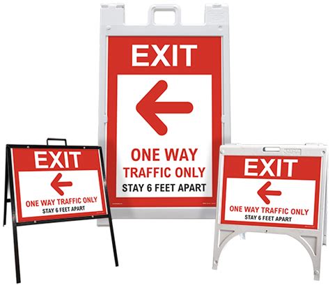 Exit One Way Traffic Only Right Arrow Sandwich Board Sign D6506 By