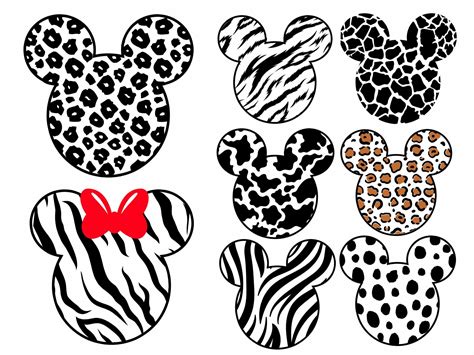 Leopard Mickey Svg Mickey Mouse Cheetah Leopard Minnie Mouse Etsy