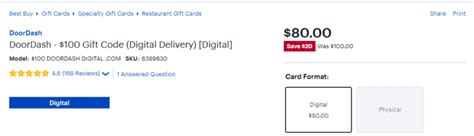 Don't worry about going to the store when you can shop gift cards online. Best Buy: 20% Off DoorDash Gift Cards (eGiftcards) - The ...