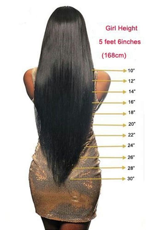 26 Inch Straight Hair Chart