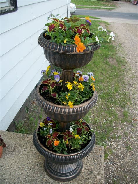5 tier stackable strawberry herb flower vegetable planter vertical set. Three tiered planter | Tiered planter, Planters