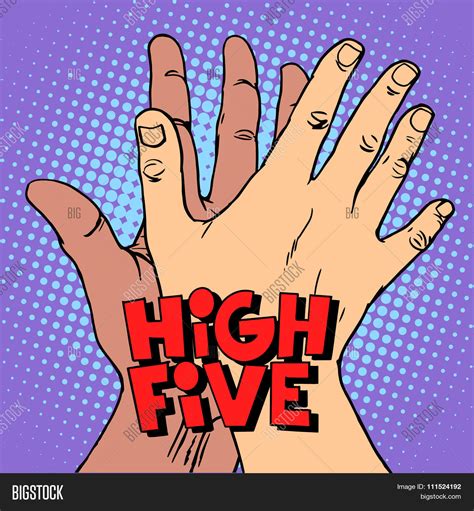 High Five Greeting Vector And Photo Free Trial Bigstock