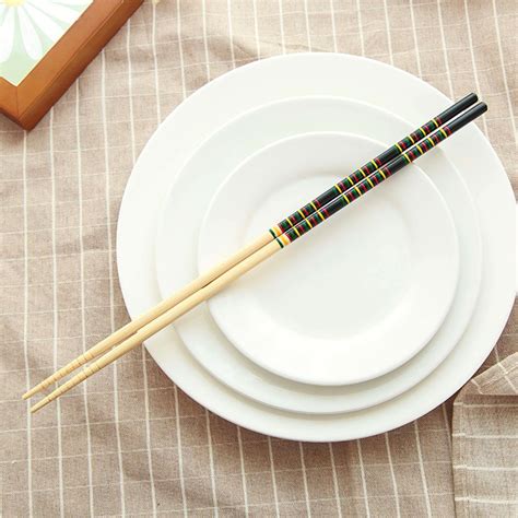 First step is to take one chopstick, hold between thumb and index finger of right hand. 5 Pair Bamboo Reusable Noodle Chopstick Hot Pot Chopstick Long Chopstick Tableware Kitchen Tool ...