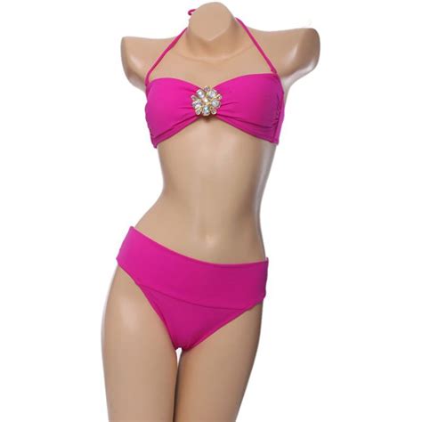 B073 Vs Hot Bandeau Bikini Set Diamond Swimwear Sexy Rhinestone Beach Wear Swimsuit For Women