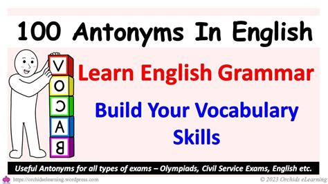 Learn 100 Common Antonyms Words In English To Expand Your Vocabulary