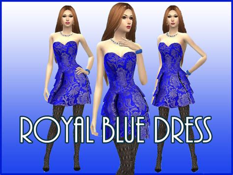 The Sims Resource Royal Blue Dress