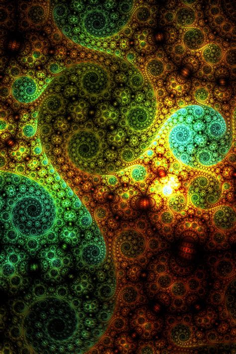 Fractal Pattern Spiral Twisted Multicolored Hd Phone Wallpaper
