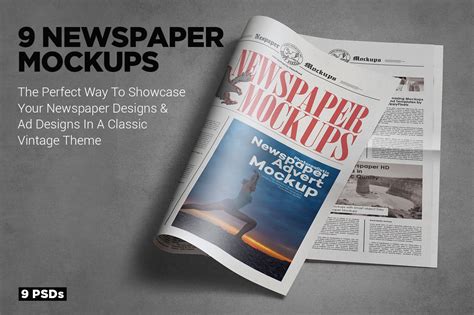 Download Tabloid Size Newspaper Mockups Vol.8 ~ Product Mockups ...