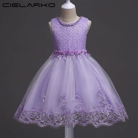 Cielarko Girls Dress Rose Flower Baby Wedding Party Dresses Children