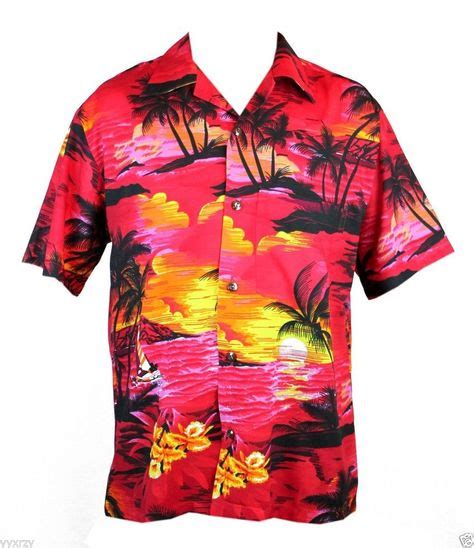 Details About Men Aloha Shirt Cruise Tropical Luau Beach Hawaiian
