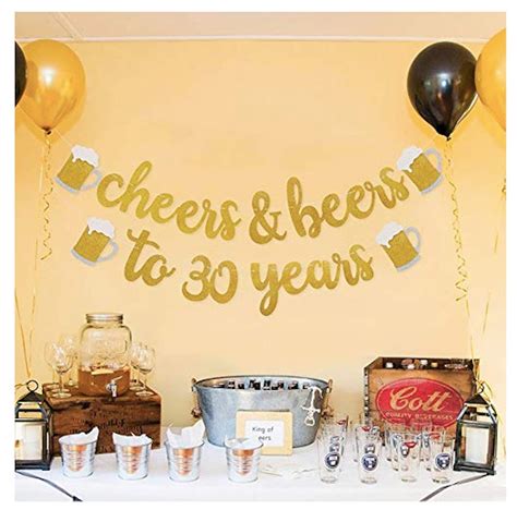 Cheers And Beers Banner 30th Birthday Party Banner Beer Etsy