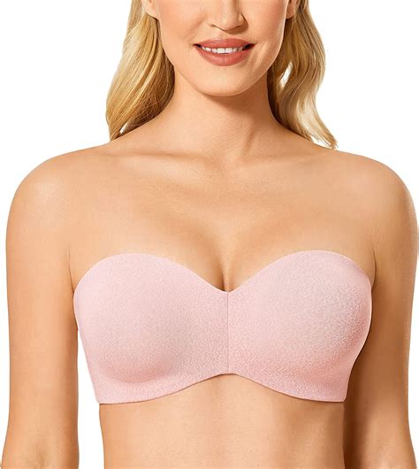 Delimira Womens Strapless Bra Plus Size Support Unlined Underwire