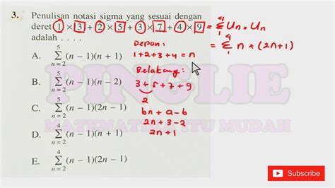 Cara Penulisan Notasi Sigma Matematika Sma Kelas Youtube