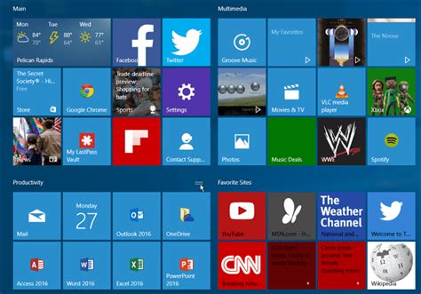 How To Create Live Tile Groups In Windows 10 Start Menu