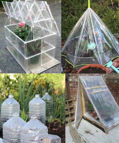 These homemade greenhouse ideas make use of recycled household materials in a fun new way. Easy DIY Mini Greenhouse Ideas | Creative Homemade Greenhouses | Balcony Garden Web